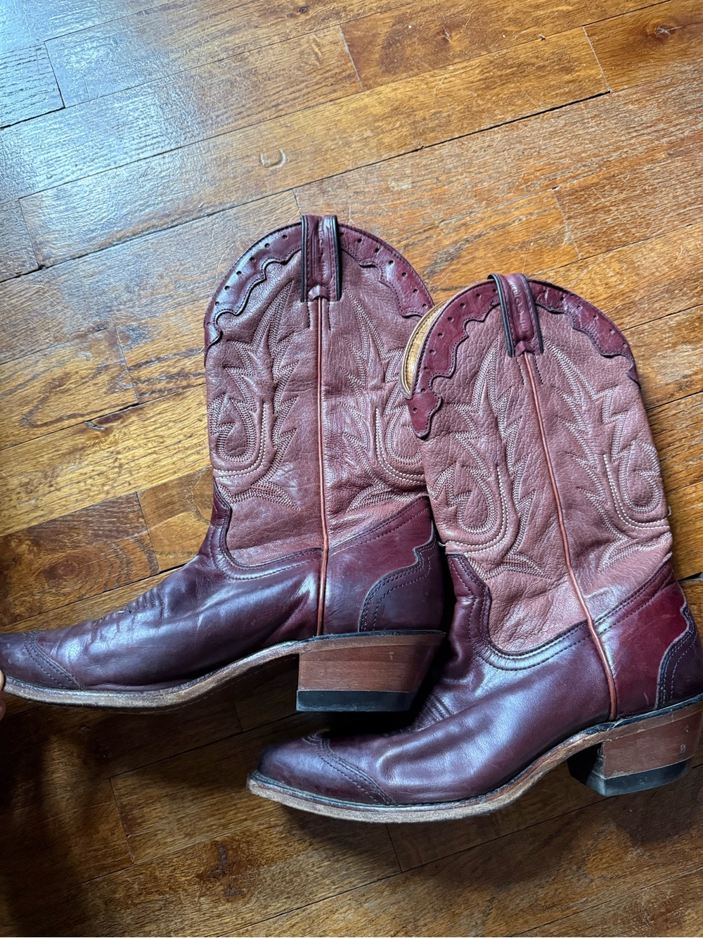 Boulet women’s boots size 8 leather western cowboy boots made in Canada - Picture 5 of 6
